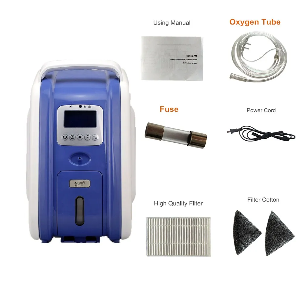 

COXTOD Air Purifier Portable Oxygen Concentrator Machine Generator Not Battery Powered Adjustable Home AC110V/220V