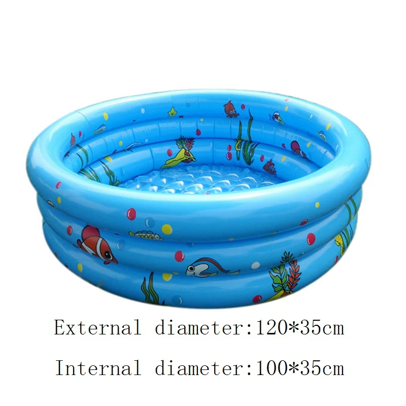 Надувной детский бассейн для купания, летний детский бассейн для игр на открытом воздухе, портативные Детские утолщенные плавательные ванны, круглая Ванна для бассейна - Цвет: 120x35cm
