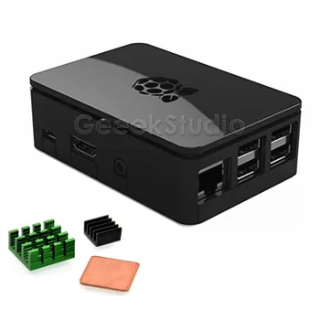 

ABS Black / Transparent Case Enclosure Shell Box with Heatsinks for Raspberry Pi 3B / 2B, NOT For Raspberry Pi 3B+