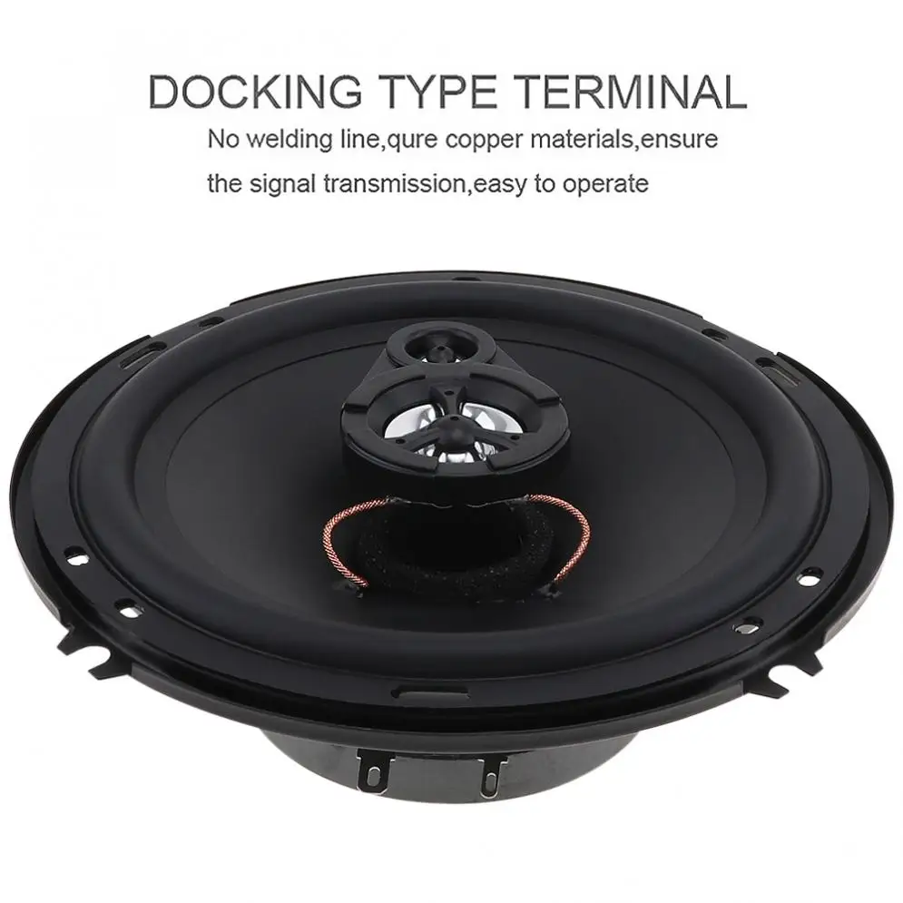 2 шт 6 дюймов 130 Вт автомобильный HiFi коаксиальный динамик 90 дБ 160x160 мм дверь авто аудио Музыка Стерео полный диапазон частоты динамик s