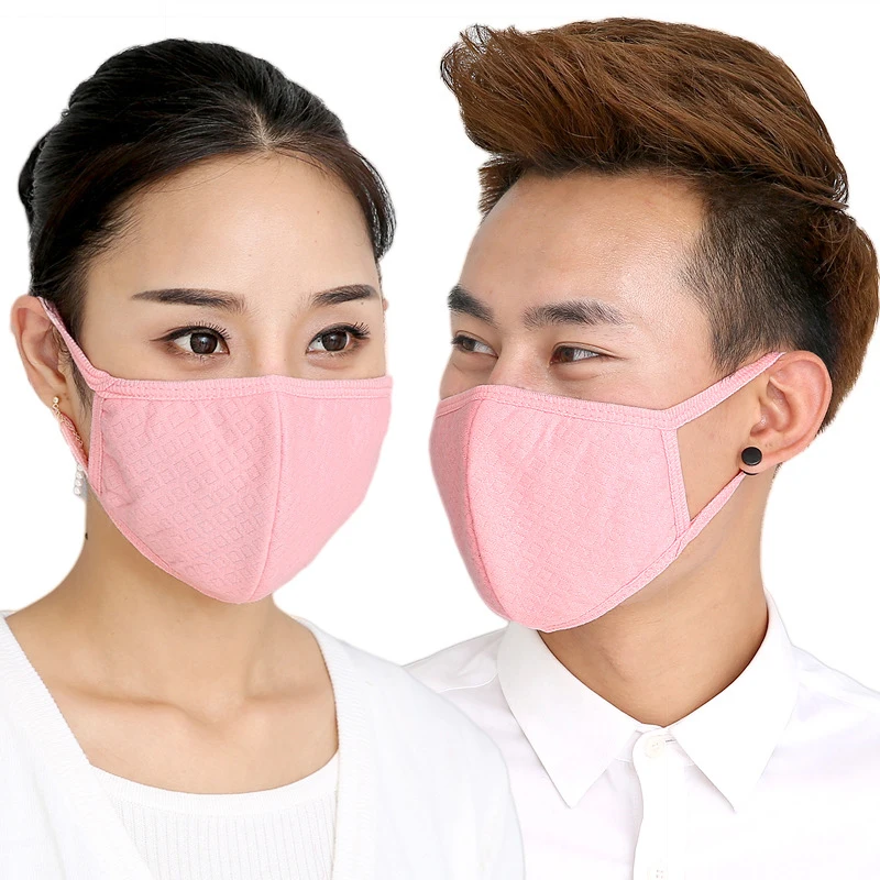 

PM2.5 Mouth Mask Fashion Solid Anti Haze Dust Mask Nose Filter Windproof Face Muffle Bacteria Flu Fabric Cloth Masks