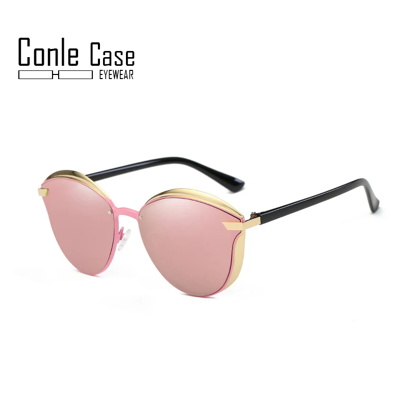 

Conle Case 2019 new ladies sunglasses metal polarized sunglasses round frame retro sunglasses women's bright sunglasses
