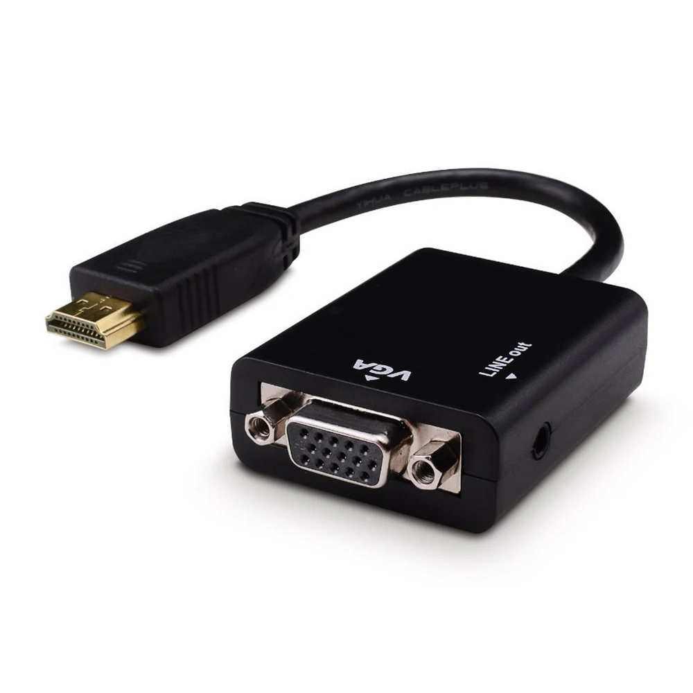MAHA HDMI to VGA + Audio Cable adapter, up to 1080p Full HD, converter