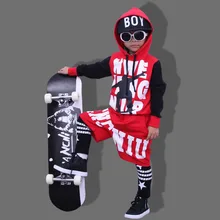 

Children's Fashion Suit Pop Street Dance Costumes Unisex Boys Girls Autumn Winter Dance Suit Kids Three Sets for Kid's Clothing