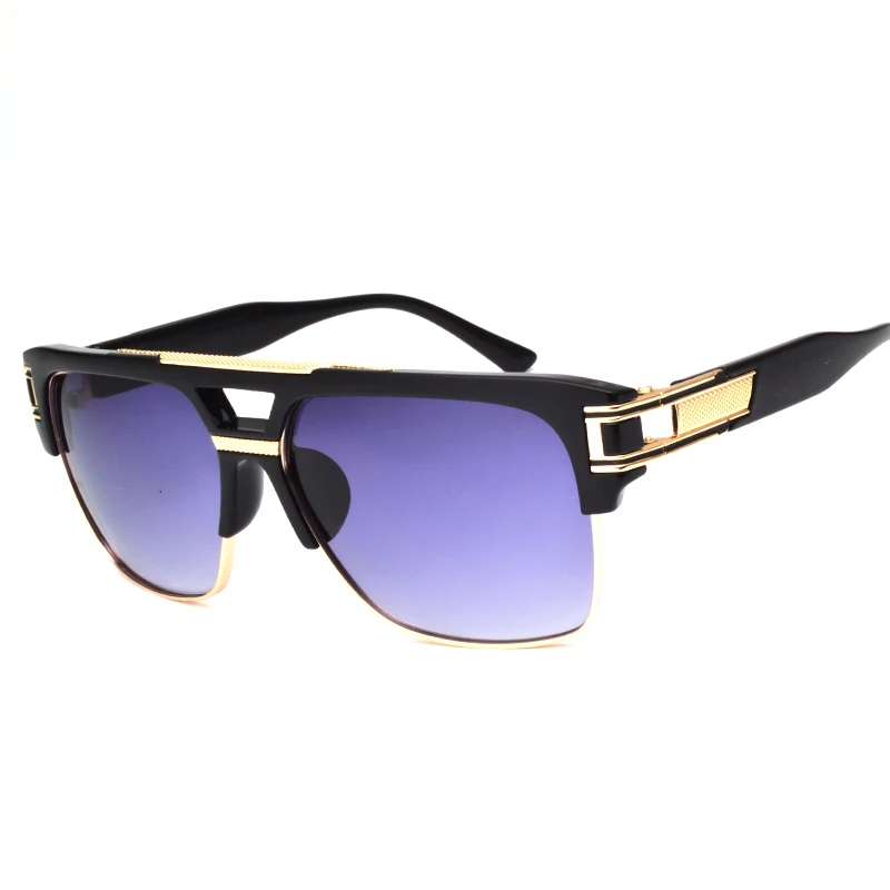 Высококачественные мужские солнцезащитные очки в стиле стимпанк брендовые дизайнерские солнцезащитные очки для женщин солнцезащитные очки мужские Oculos De Sol Feminino Masculino - Цвет линз: BlackGrey