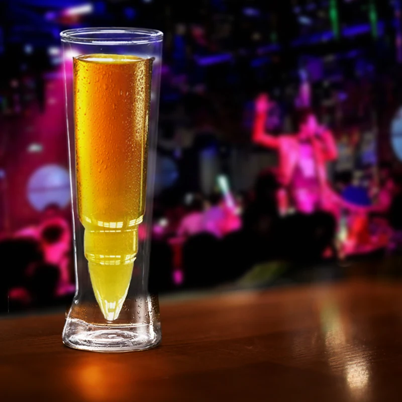The Best BIG Beer Glass Bullet CUP Hunter New Design, Style for Bar