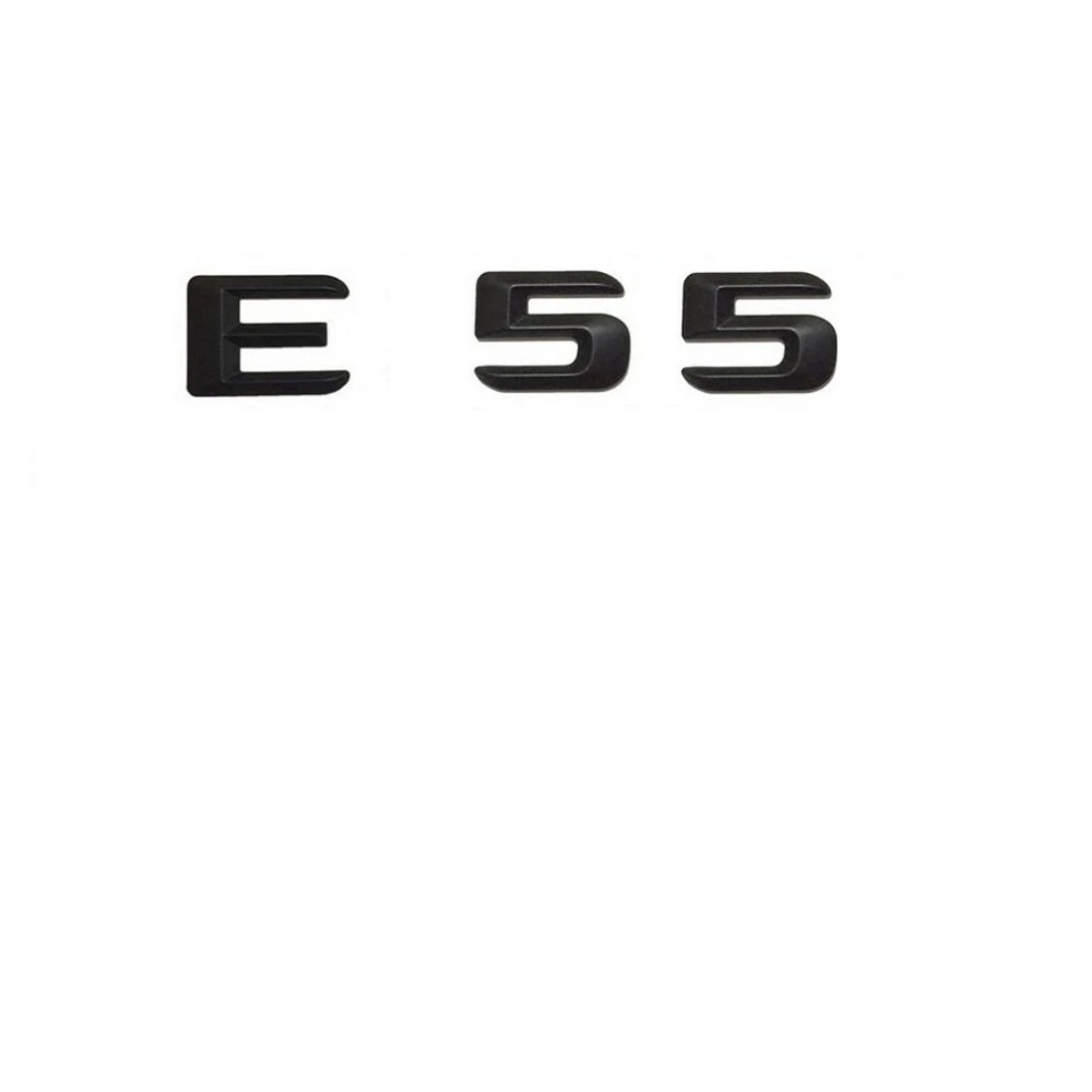 Gloss Black " E55 AMG " Letters Trunk Embl Badge Sticker for Mercedes Benz E55