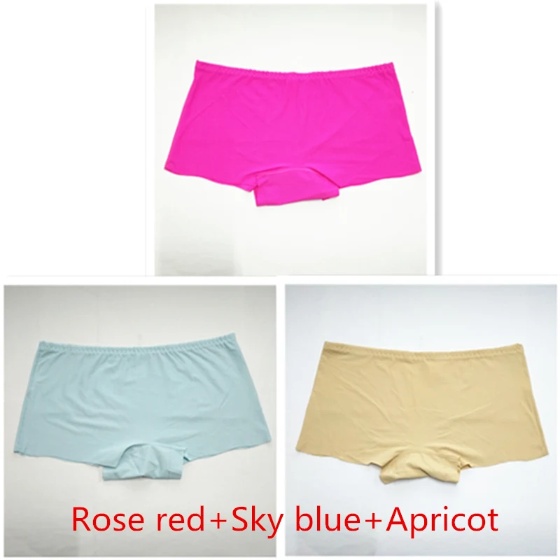 Free shipping 3pcs/lot Hot Sale Fashion Women panties sexy Ultra-thin Traceless Soft Underwear Women's Panties Boyshort - Цвет: D