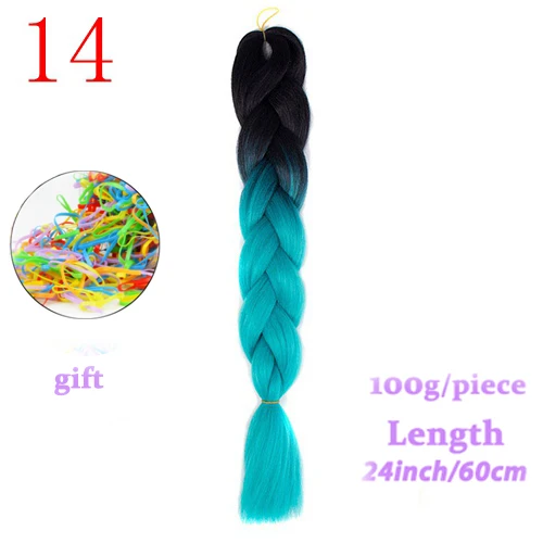 MERISIHAIR, 24 дюйма, Омбре, огромные косы, синтетические плетеные волосы, вязанные крючком волосы для женщин - Цвет: #4