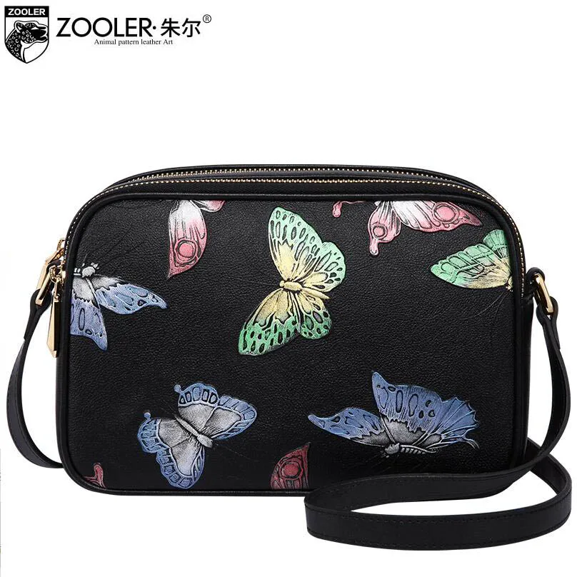 2017 New ZOOLER Superior Leather bag fashion Butterfly embossed luxury women shoulder bags designer women handbags bag