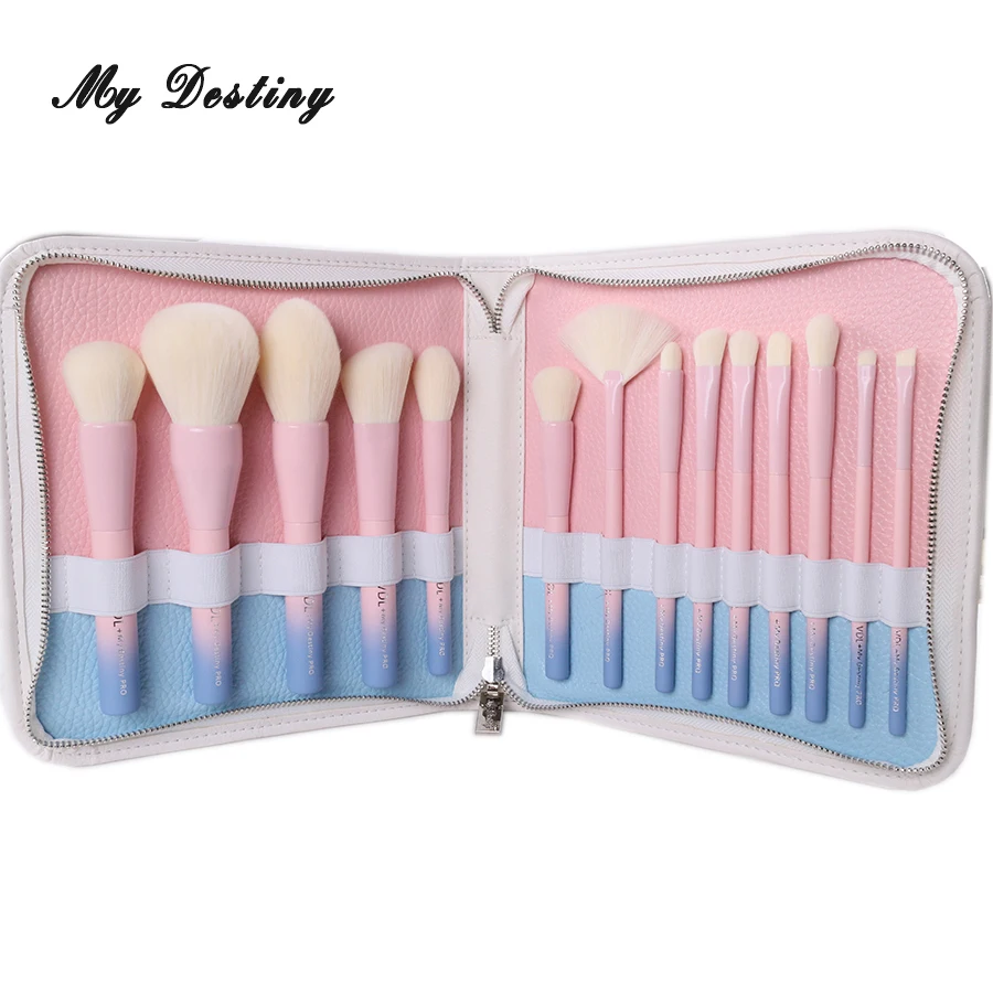 

MY DESTINY 14pcs Professional Make Up Makeup Brushes Set With Bag Kit Pincel Maquiagem Pinceis Brochas Maquillaje Pinceaux P14SB