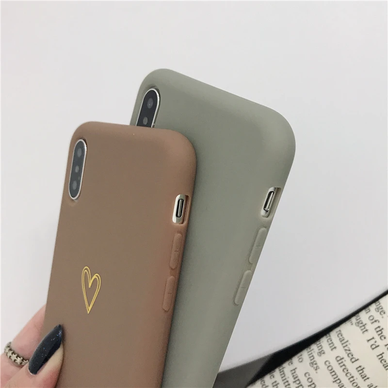 Чехол для телефона LOVECOM с покрытием в форме сердца iPhone 12 Mini 11 Pro Max XR XS 6 7 8 Plus X
