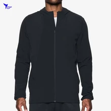 Мужские быстросохнущие куртки для бега на молнии, худи для бега, дышащая эластичная одежда для бодибилдинга, тренажерного зала, фитнеса, толстовка с капюшоном