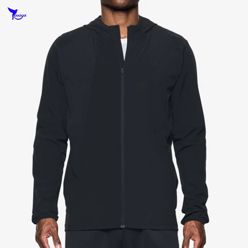 

2019 Men Quick Dry Jogging Jackets Zipper Running Hoodies Breathable Elastic Bodybuilding Clothing Gym Fitness Hooded Sweatshirt