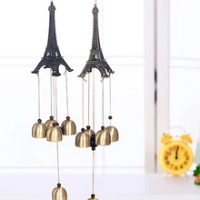 Эйфелева башня алюминиевые трубки колокольчики, которые занимают дом фэн-шуй ручной работы подарок для внутреннего украшения дверной звонок металлический унисекс
