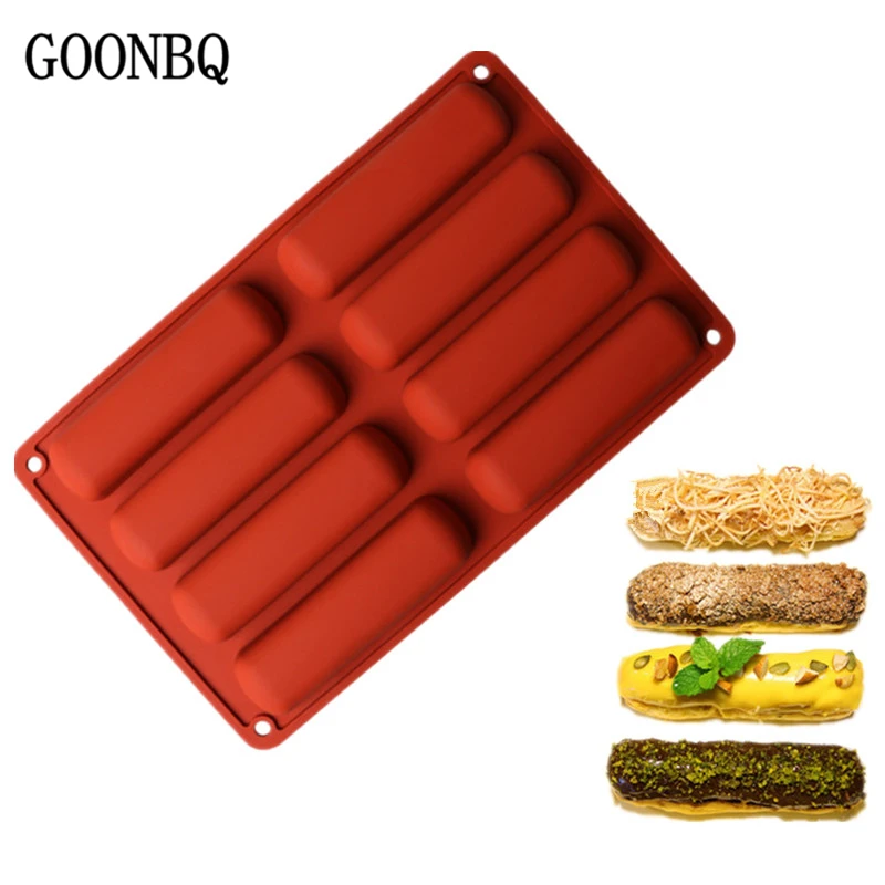 Goonbq 1 Pc 8 Trous Doigt Moule A Cake En Silicone Long Doigt Gateau Moules Pouce Cookies Moules Gateau Decoration Moule Aliexpress