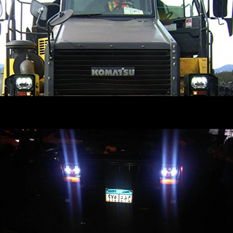 FADUIES Pair 5X7 inch 55W H4 LED Replacement For Sealed Beam With DRL 7x6 inch headlamp For truck FLD 50 60 70 80  (10)