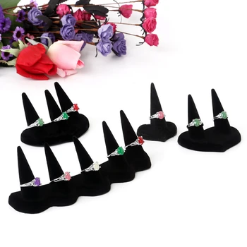 

Jewelry Display Stand Jewelry Velvet Holder Organizer Showcase Ring Ring Seat