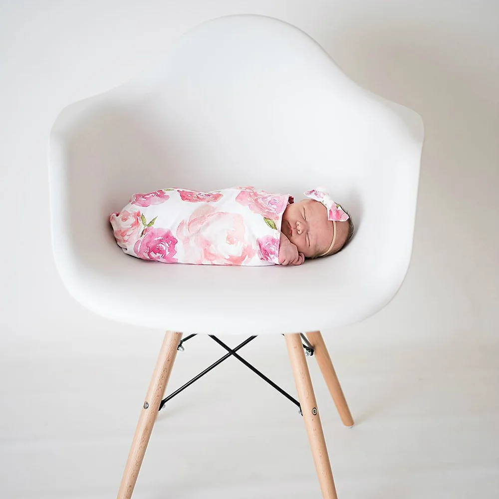 0-2 Months Baby Muslin Swaddle Blankets And Headband Set Cotton Soft Newborn Infant Swaddle Baby Sleeping Wrap Photography Prop (6)