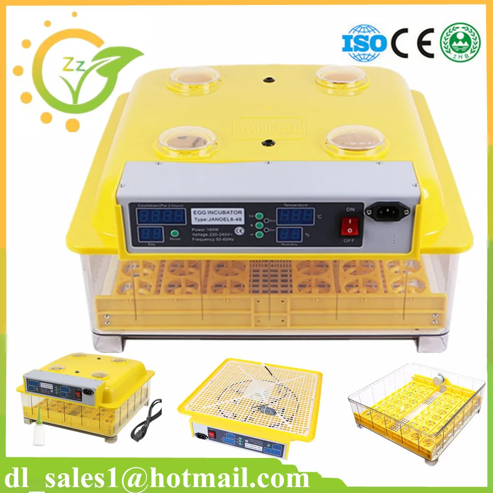 Hot sale CE approved full automatic egg incubator 48 chicken eggs JN8-48 duck goose quail poultry |