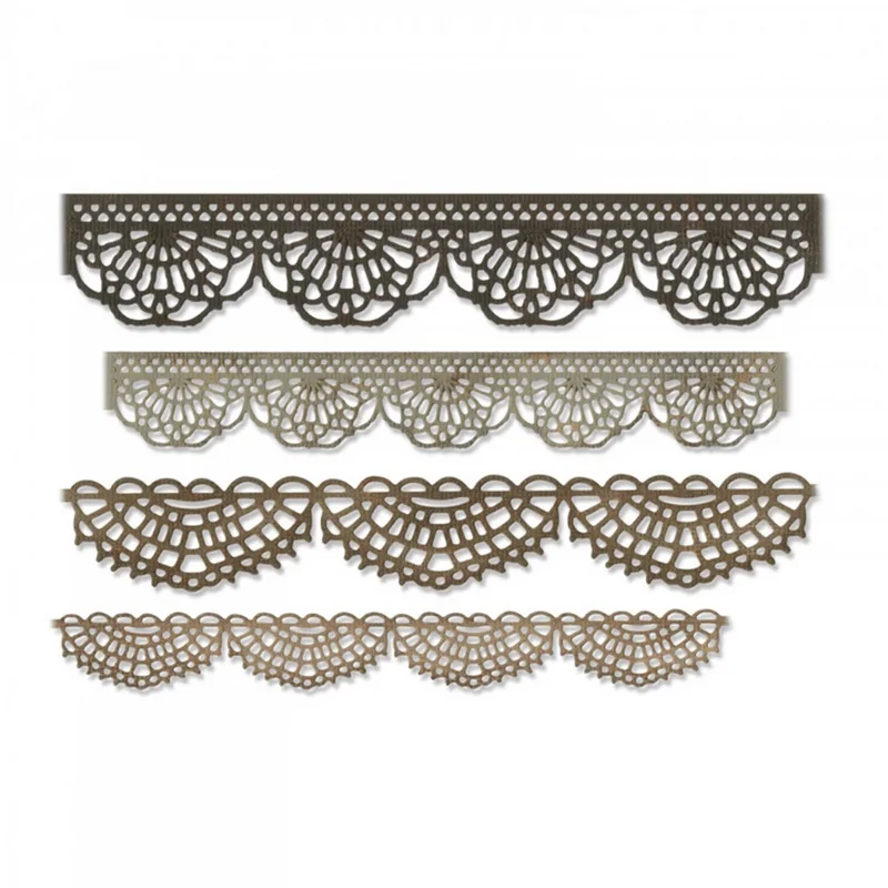 

Swovo Crochet Lace Border Metal Cutting Dies Stencils DIY for Scrapbooking Paper Card Craft Embossing Die Cut stamps and dies