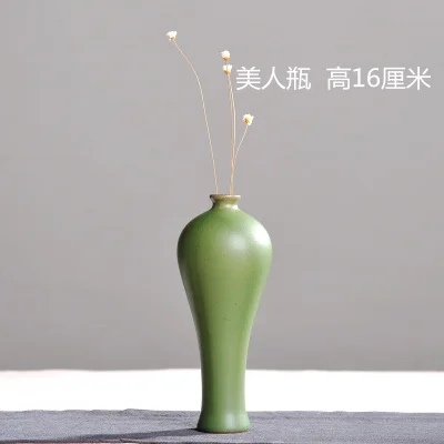 Современная модная домашняя мебель, маленькие китайские, сделанные вручную из керамики вазы, цветочная керамическая ваза, настольные аксессуары, ремесла - Цвет: 5
