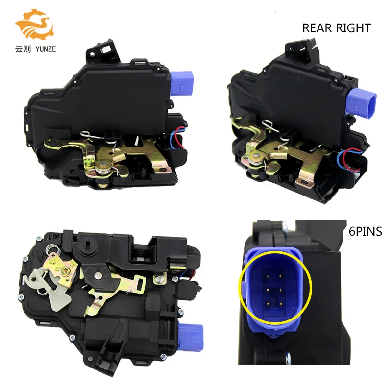 REAR RIGHT SIDE CENTRAL DOOR LOCK ACTUATOR FOR SKODA FABIA 1999 2008in