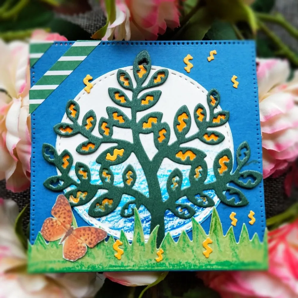 

Money Tree Metal Cutting Dies for Scrapbooking DIY Album Embossing Folder Paper Cards Maker Template Decor Stencils Craft Dies