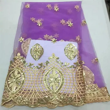 

yellow|free shipping Latest African George Swiss Voile Lace Fabric With Lots Of Sequins 5 yards/lot embroidery laceLJ