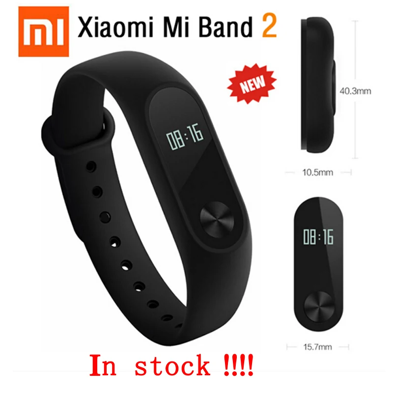 Original Xiaomi Miband Wristband 2 Heart Rate Fitness Xiaomi Miband Bracelets With OLED Display For Samsung