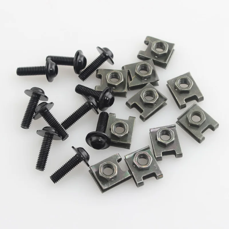 10x Speedclips Fasteners U Nuts Spire Auto Captive Clips No12 Self Tapping Clamp