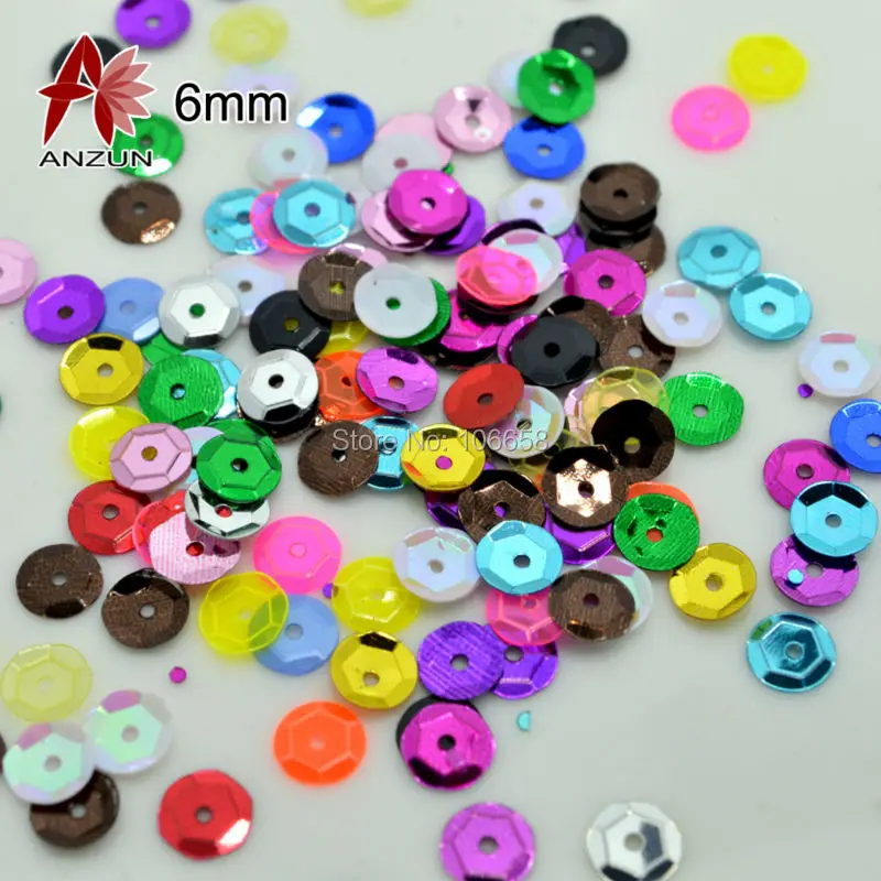 

20g/lot(approx 1600pcs) 6mm round cup sequin sequin confetti for wedding small sequin for Garments decoration