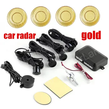 

9 Colors for option 4 Sensors Buzzer Car Kit Reverse Backup Radar Parking Sensor Sound Alert Indicator Probe System 12V