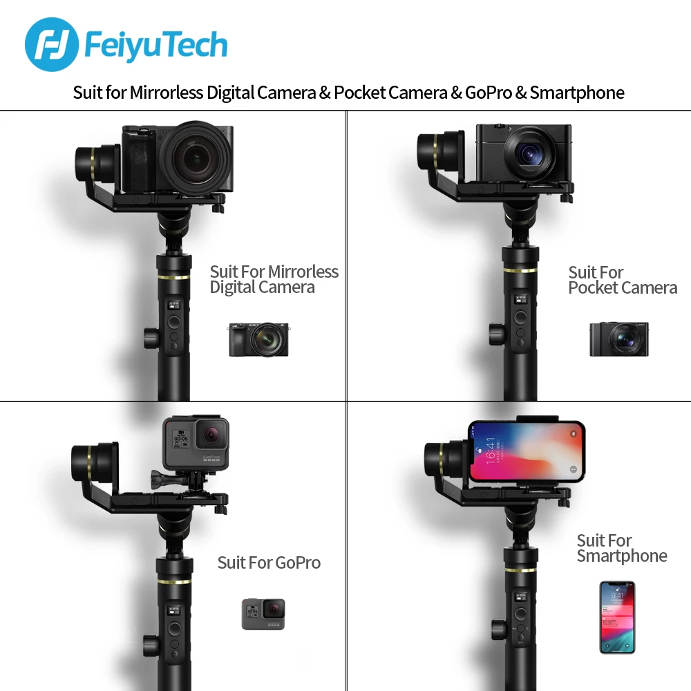 FeiyuTech G6 Plus 3 осевой Ручной Стабилизатор для беззеркальной камеры Карманная камера
