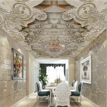 Wellyu пользовательские обои 3d потолок Изысканный Роскошный мраморный потолок гостиной фрески papel де parede обои для стен 3 d