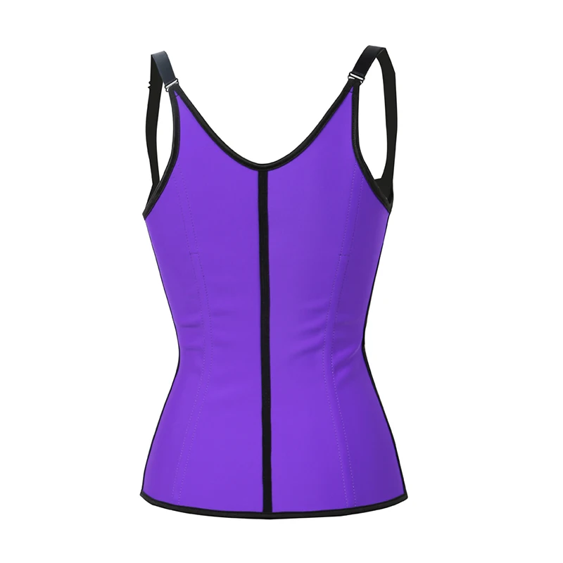 Women Slimming Waist Trainer Push Up Vest Body Shaper Tummy Latex Waist Cincher Neoprene Shapewear Bustier Corset Top underbust (12)