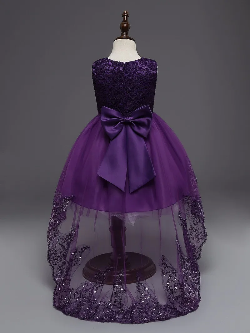 Г. Высококачественное платье принцессы; платье для девочек на свадьбу и выпускной; фиолетовое детское платье с цветочным рисунком; vestido de festa infantil menina