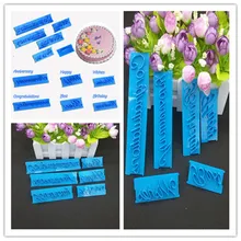 6 шт. пластик помадка черенок почерк форма для торта помадка плесень помадка торт украшения инструменты