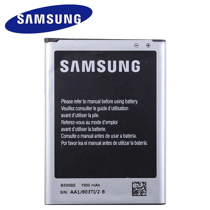 Samsung сменный аккумулятор B500BE для samsung GALAXY S4 Mini I9190 I9192 I9195 I9198 настоящий аккумулятор для телефона 1900 мАч