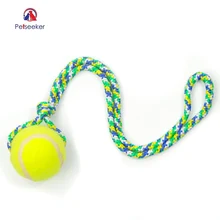 Petseeker psi ząb liny zabawki do żucia dla psów gumowe Fuzzy tenis zabawki do gry w piłkę dla psa Pet zabawki darmowa wysyłka(China)