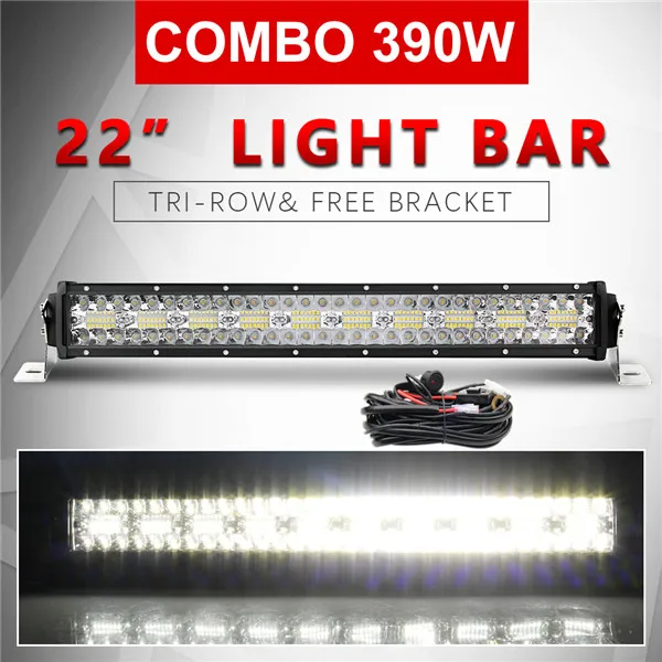 CO LIGHT 3 ряда светодиодный бар 12D 22 32 42 50 52 дюймов светодиодный световой бар комбо для джипа вождения внедорожные лодки тракторы грузовик 4x4 SUV 12V 24V - Цвет: 22 inch with Wires