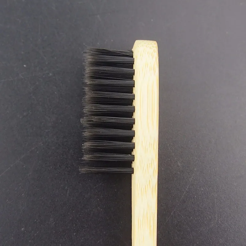 6 шт. зубная щетка из черного бамбукового угля в гладком стиле мягкая щетина Capitellum бамбуковое волокно деревянная ручка