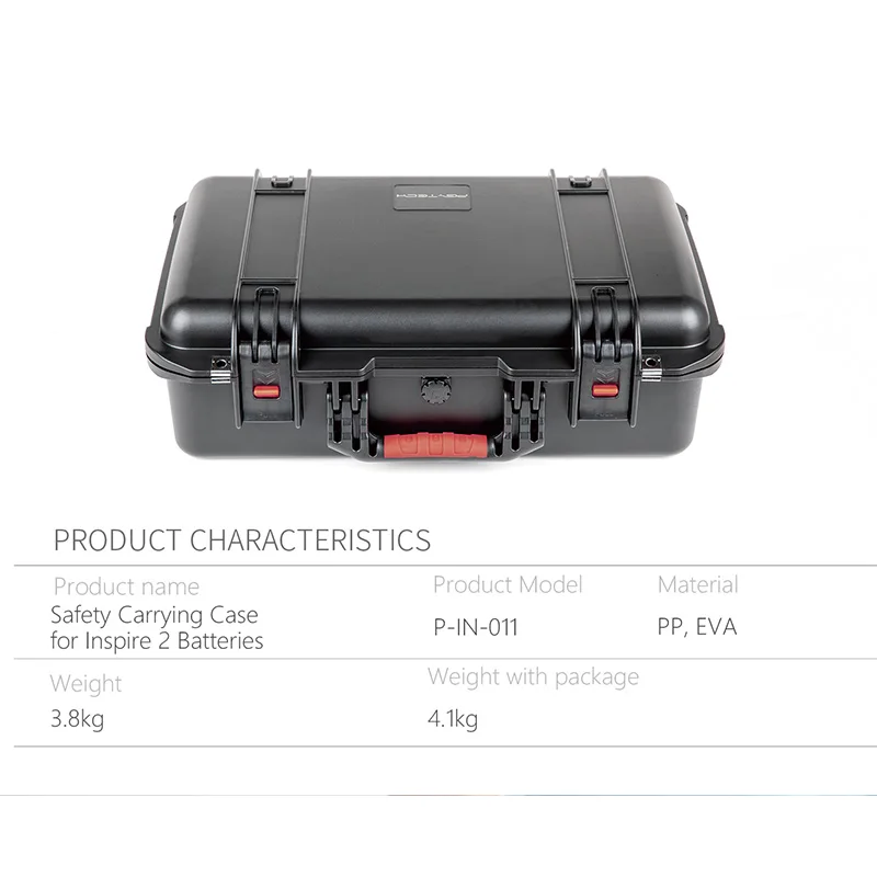 Водонепроницаемый чехол PGYTECH высокого качества EVA коробка портативная дорожная сумка для хранения безопасный Чехол для переноски для Inspire 2 батареи Чехол