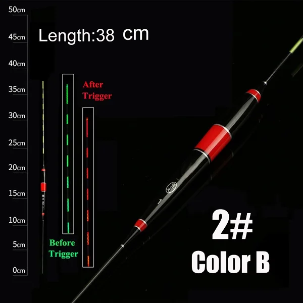1 шт. умный поплавок для рыбалки, сигнализация для укуса рыбы, приманка для укуса, светодиодный Изменение цвета освещения, Автоматическое ночное электронное изменение, Buoy Strike Intell - Цвет: Color B - 2