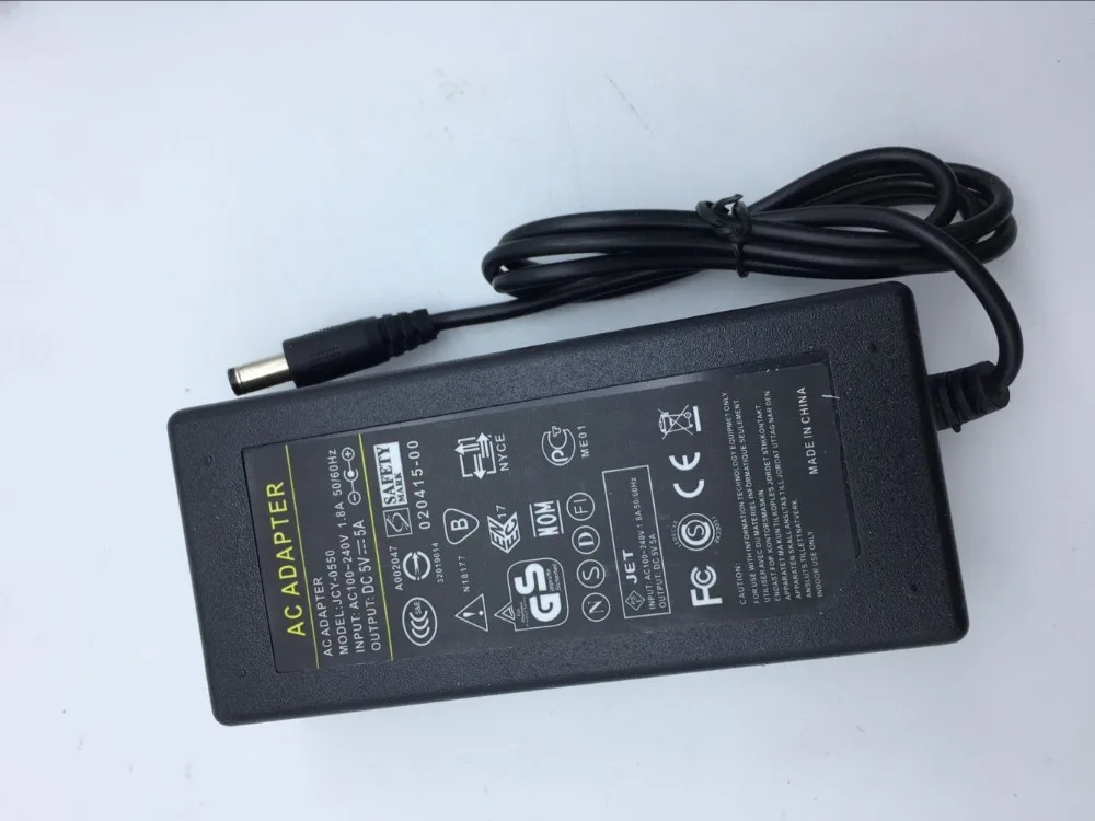 DC 5V 5A Switch power supply 25W LED adapter AC 100-265V Input with US/UK/AU/EU plug! !Free Shipping!! | Лампы и освещение