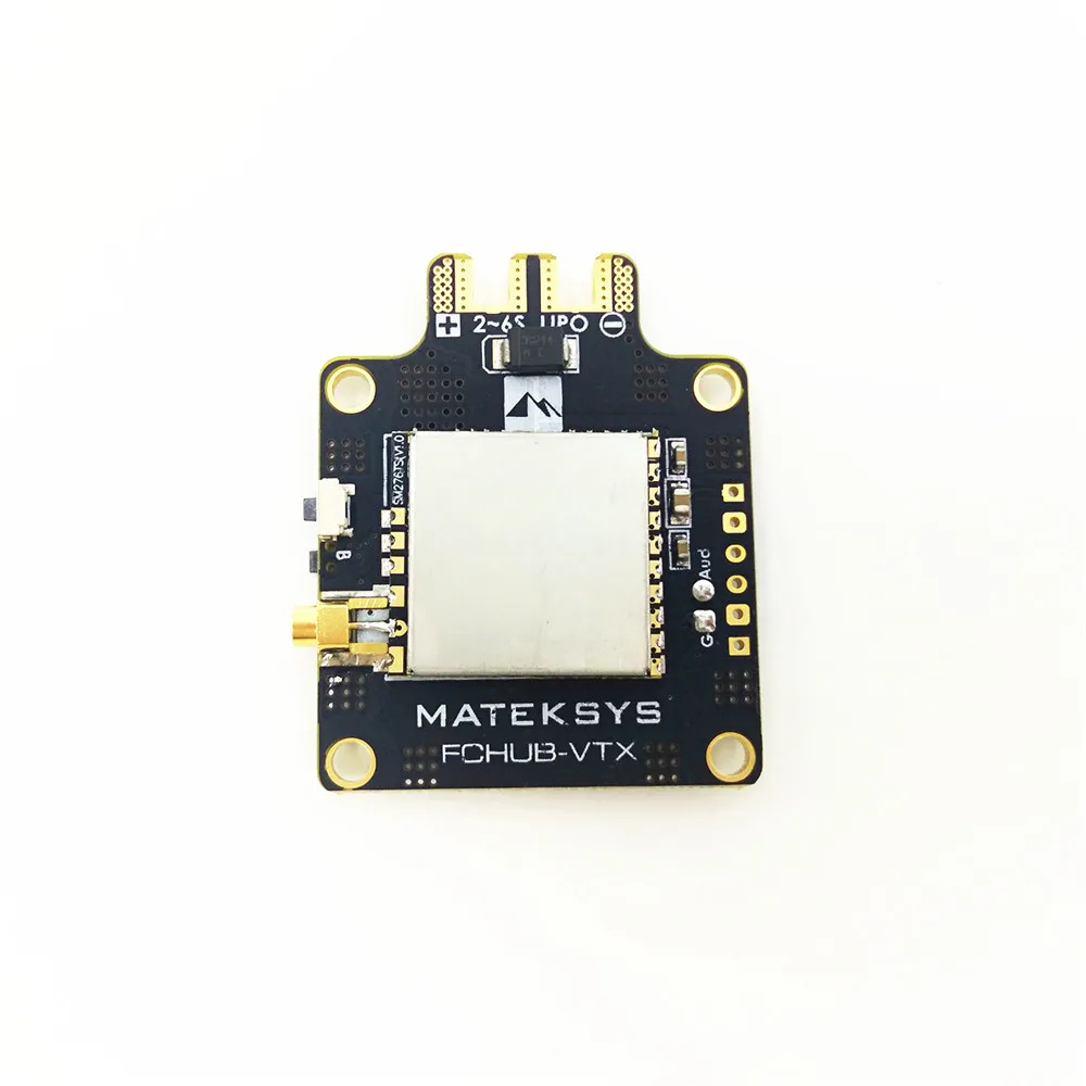 Mateksys FCHUB-VTX 6~ 27V PDB 5В/1A BEC w/5,8G 40CH 25/200/500 МВт переключаемый видеопередатчик Matek для RC FPV гоночный автомобиль с дистанционным управлением