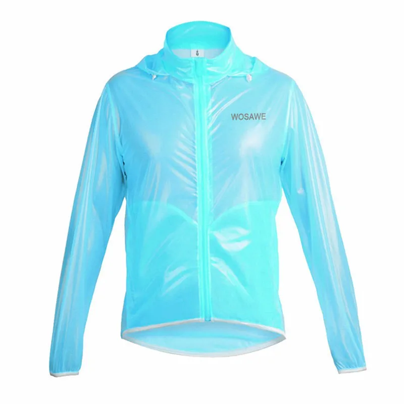 WOSAWE водонепроницаемая ветрозащитная велосипедная Пылезащитная шуба ветрозащитная куртка велосипедный плащ Джерси ветрозащитная дождевик дышащий - Цвет: Синий