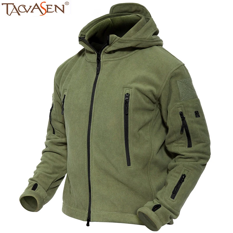 

TACVASEN Softshell Tactical Jacket Men Army Military Fleece Jacket Windproof Hiking Jackets Outdoor Hunting Heated Jacket