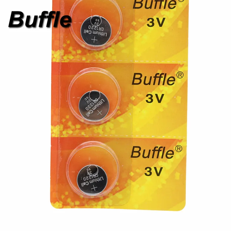 5x Buffle CR1220 3V кнопочные батареи 40mAh DL1220 LM1220 литиевая батарея для цифровой камеры