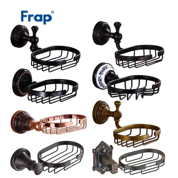 

Frap Soap Dish Sets Solid Copper Wall Mounted Soap Dish Brushed Holder Bathroom Storage Bathroom Accessories Soap Box pendant